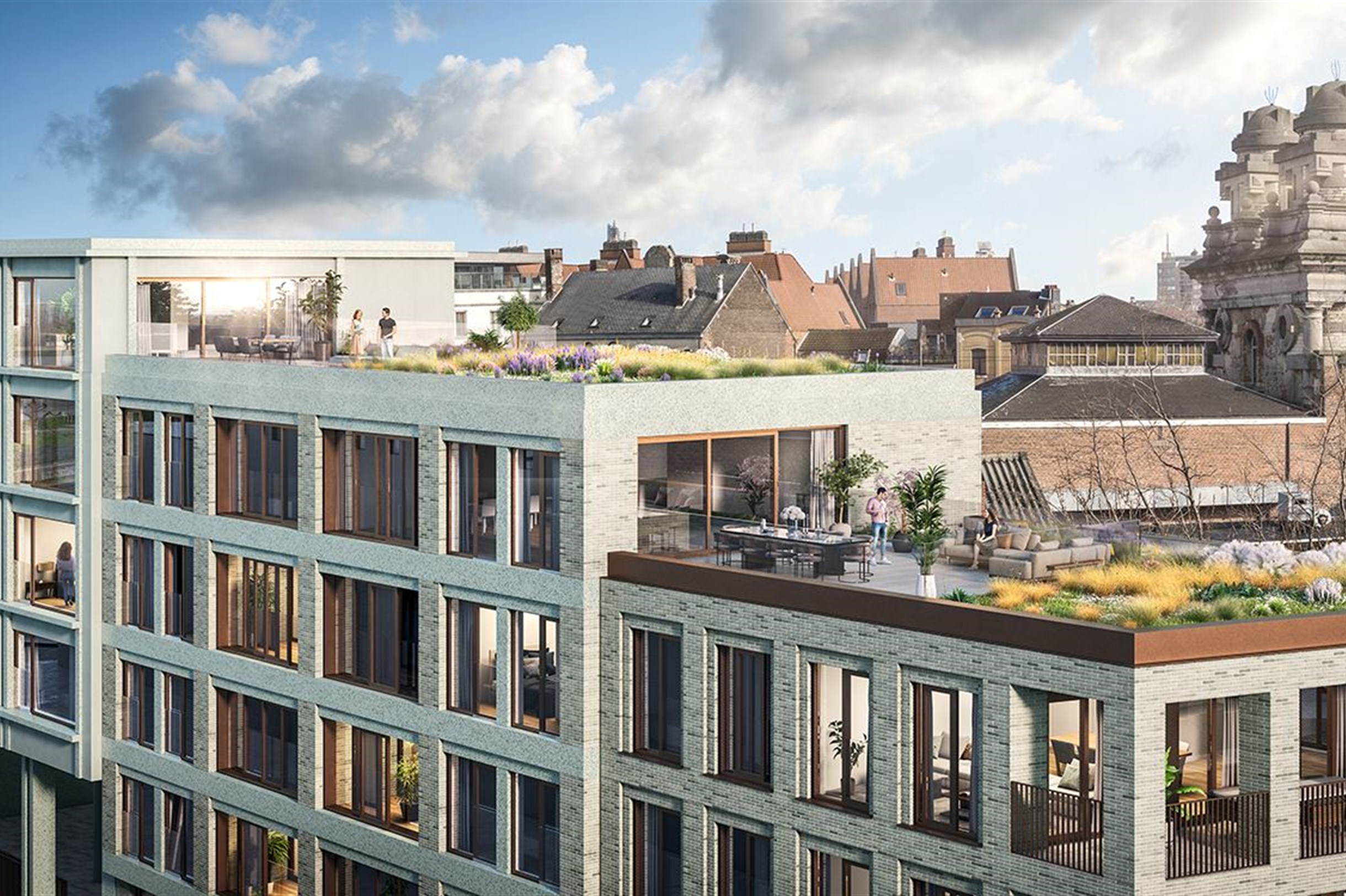 The Gallery Antwerpen penthouses Penthouses met gigantische terrassen